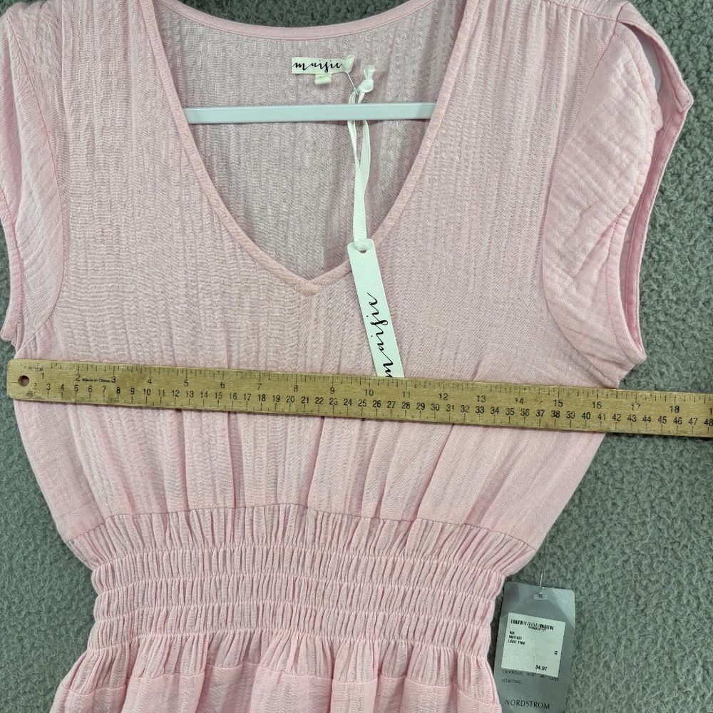 Maisie Light Pink Cotton Tiered Midi Dress | Size XS - Picture 6 of 14